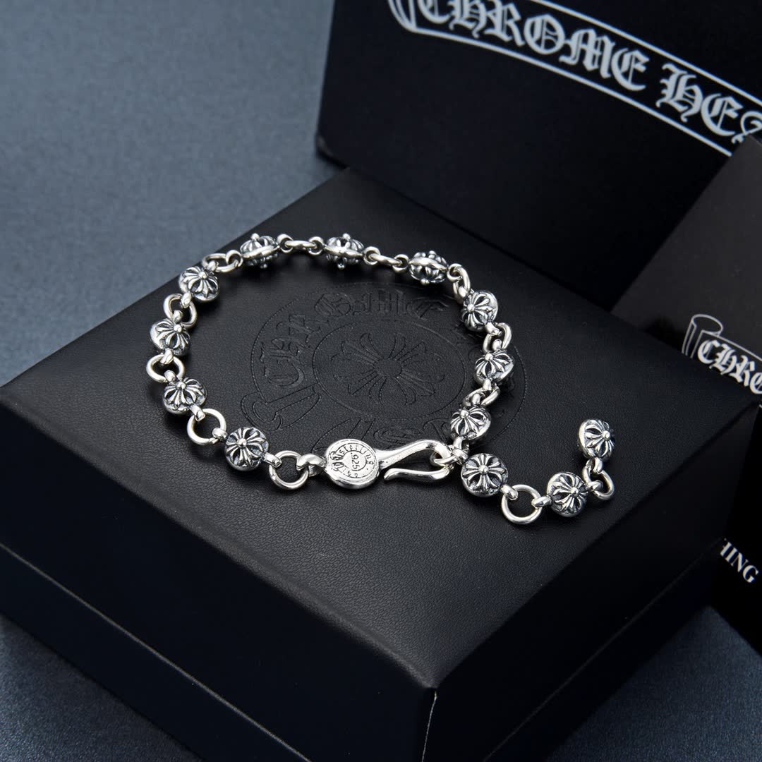 Chrome Hearts Silver Chain Bracelet